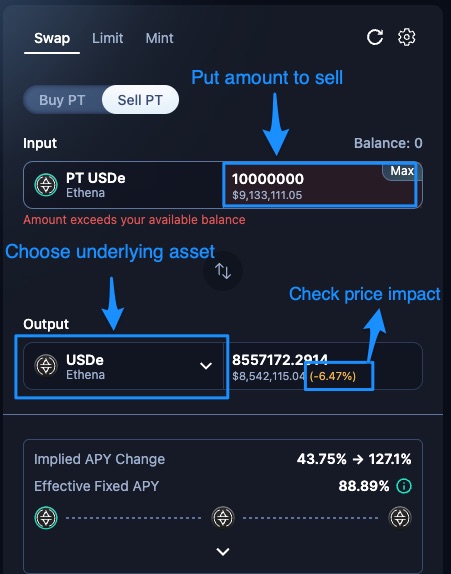 Check price impact Check price impact